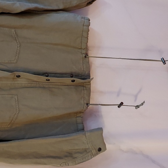 Rails Women's Sage Collins Jacket Militay Tencel Linen Zipper Snaps Draw… - Picture 4 of 11